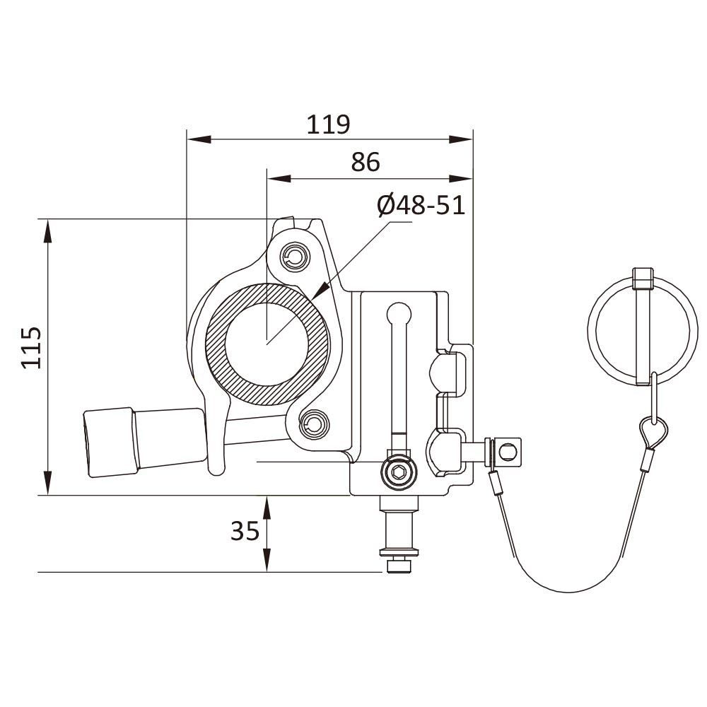 Зажим KUPO KCP-844 TV COUPLER SILVER