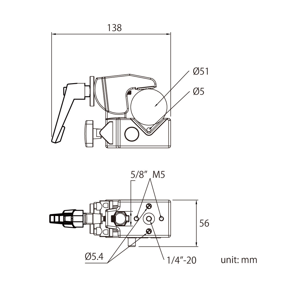 Зажим KUPO KCP-710 CONVI CLAMP SILVER W/RATCHET HANDLE & KCP-7SDL SADDLE