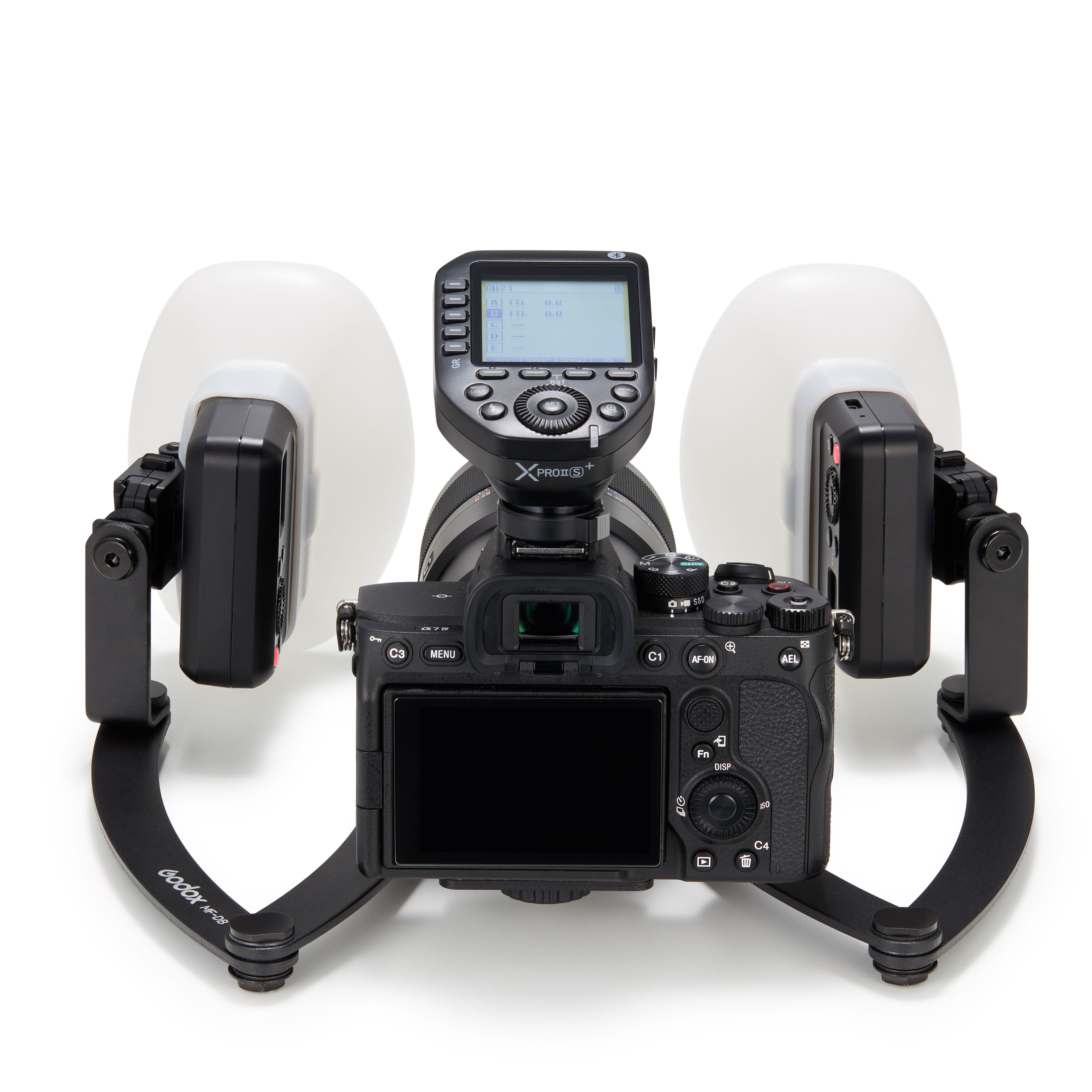 Комплект импульсных осветителей Godox MF12-DK1  для макросъемки
