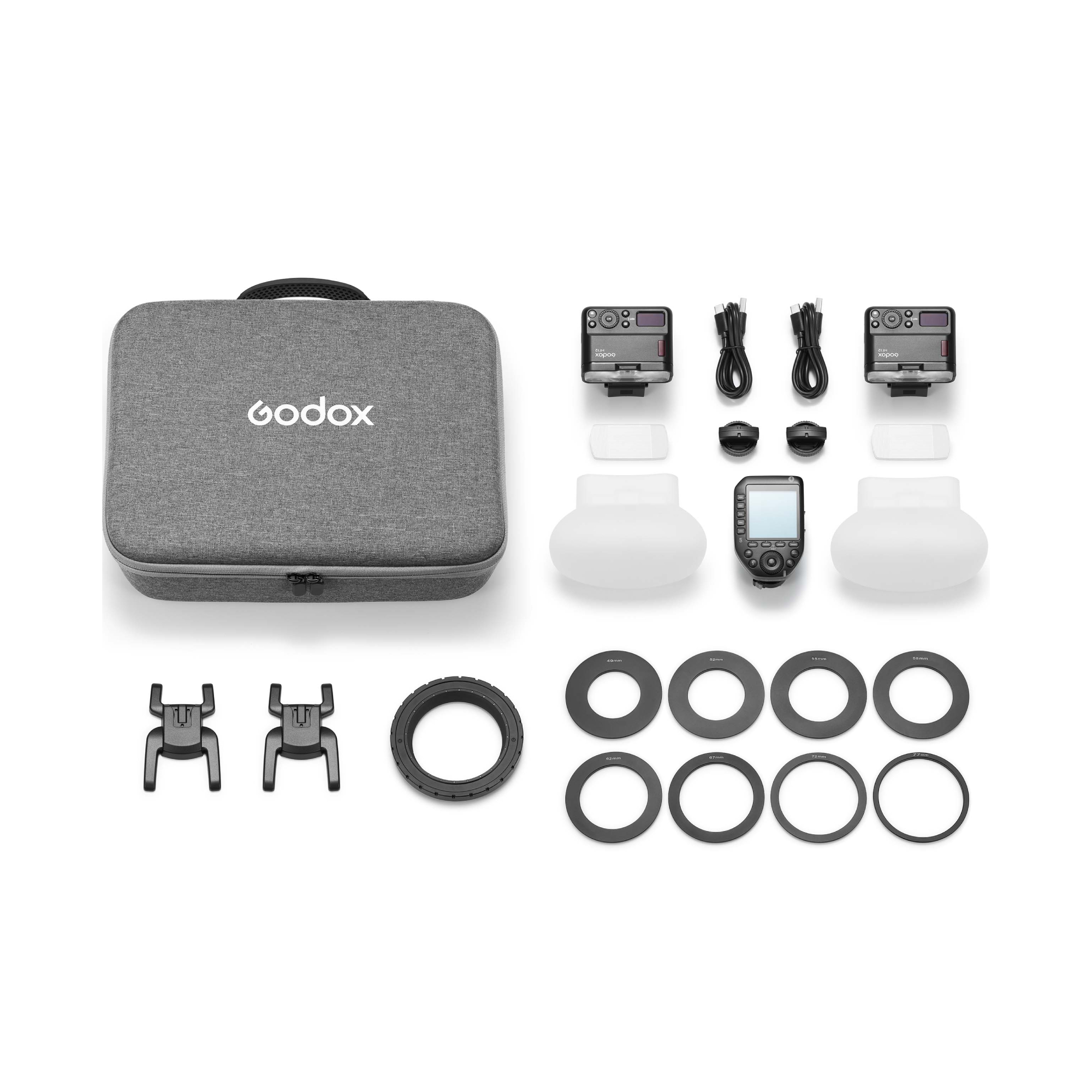 Комплект импульсных осветителей Godox MF12-DK1  для макросъемки