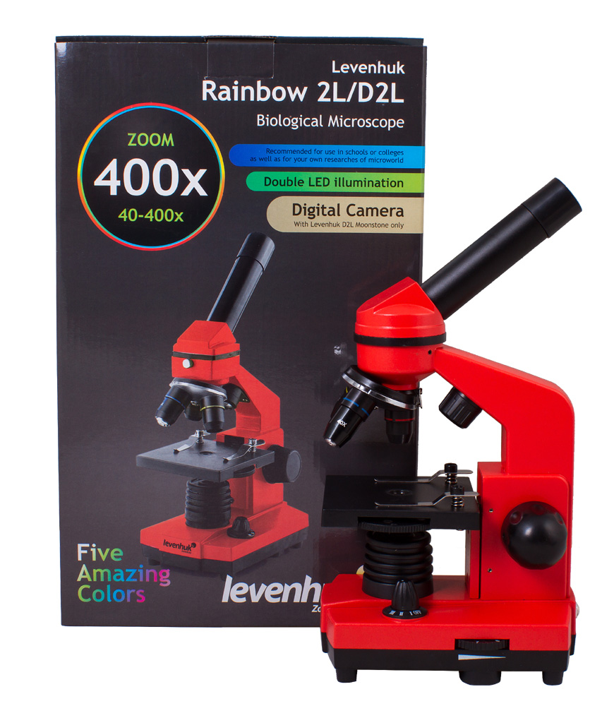 Микроскоп Levenhuk Rainbow 2L OrangeАпельсин