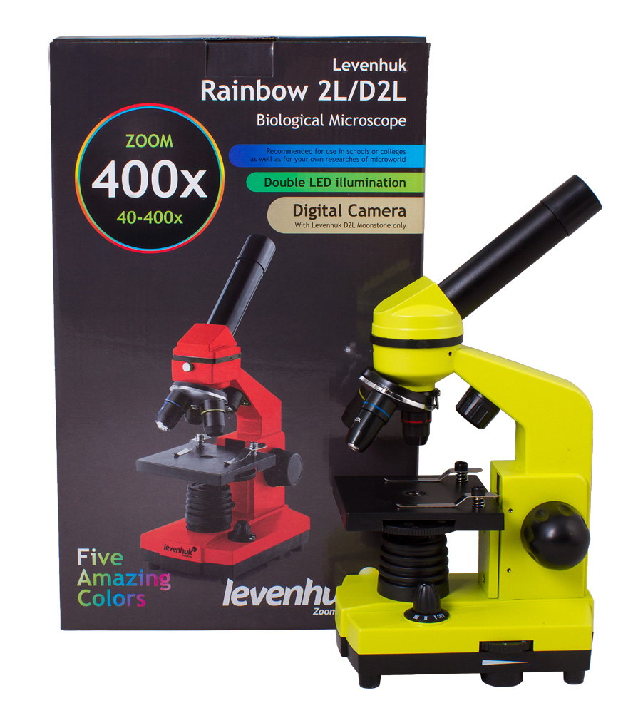 Микроскоп Levenhuk Rainbow 2L LimeЛайм