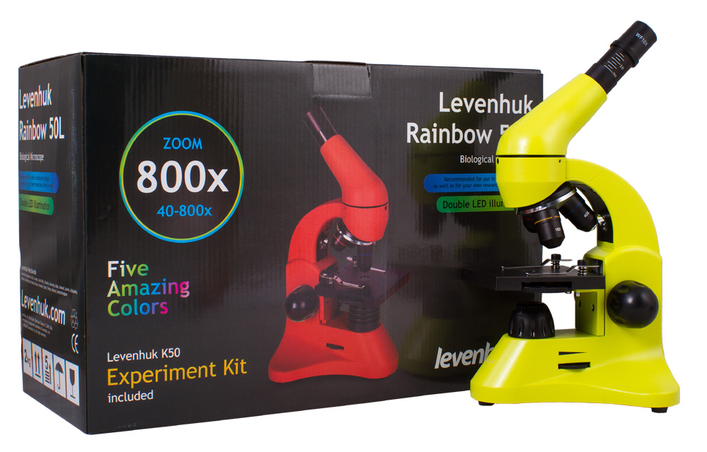 Микроскоп Levenhuk Rainbow 50L LimeЛайм