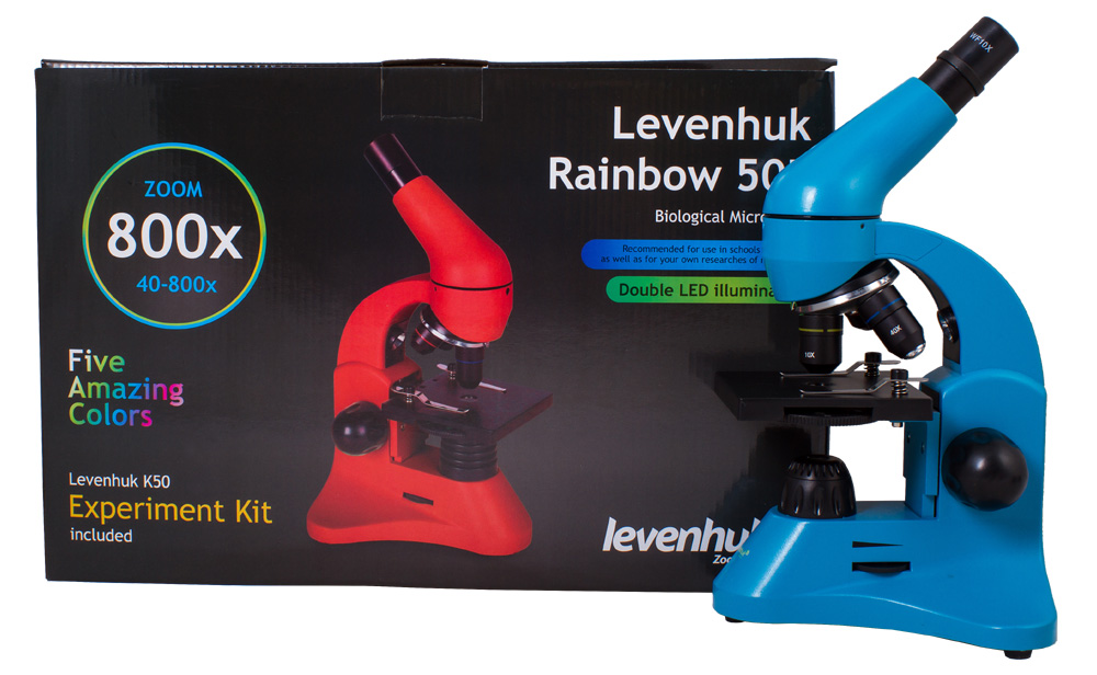 Микроскоп Levenhuk Rainbow 50L AzureЛазурь