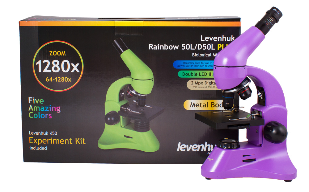 Микроскоп Levenhuk Rainbow 50L PLUS AmethystАметист