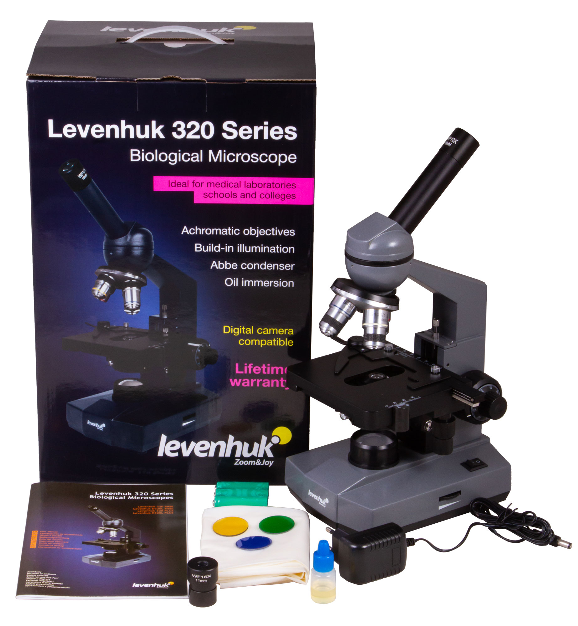 Микроскоп Levenhuk 320 PLUS, монокулярный