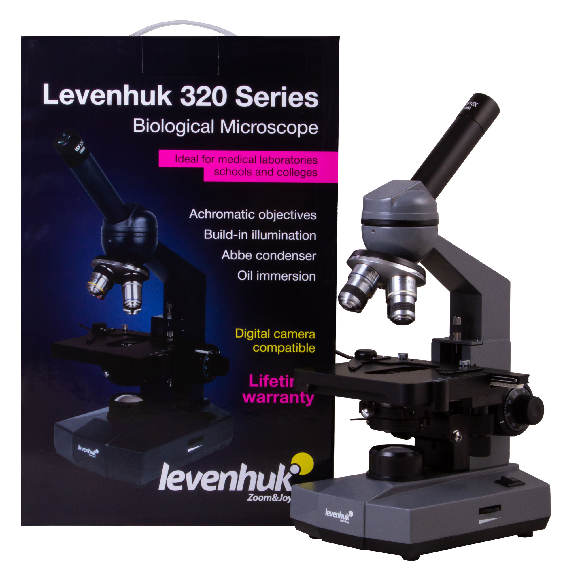 Микроскоп Levenhuk 320 PLUS, монокулярный