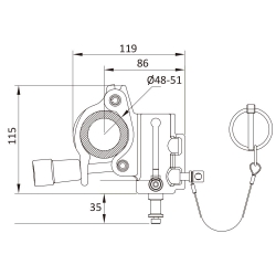 Зажим KUPO KCP-844 TV COUPLER SILVER