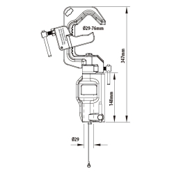 Зажим с головкой KUPO KCP-150 SWIVELING PIPE C CLAMP W/ UNIVERSAL HEAD