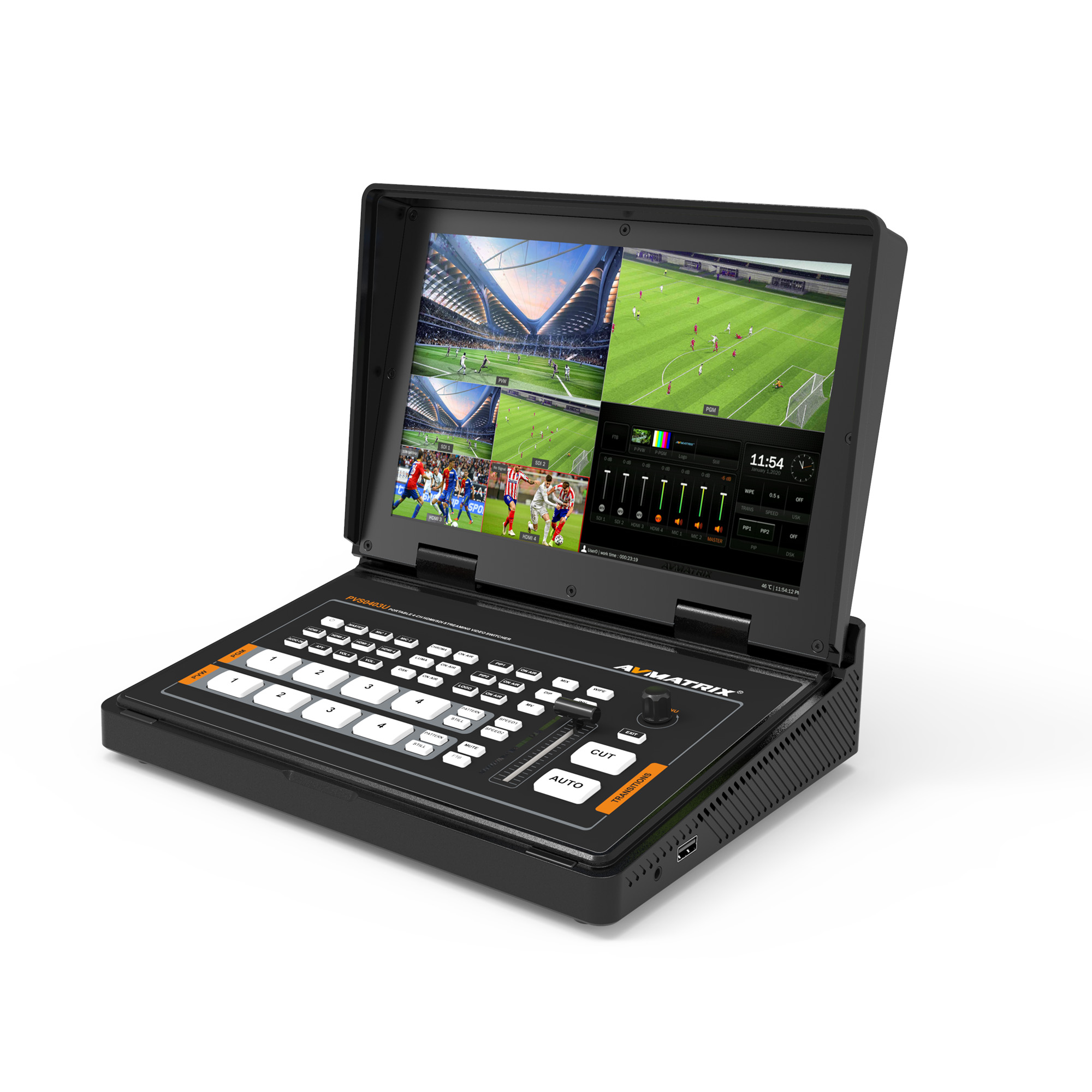 Видеомикшер AVMATRIX PVS0403U портативный 4CH SDI/HDMI USB Видеомикшер AVMATRIX PVS0403U портативный 4CH SDI/HDMI USB