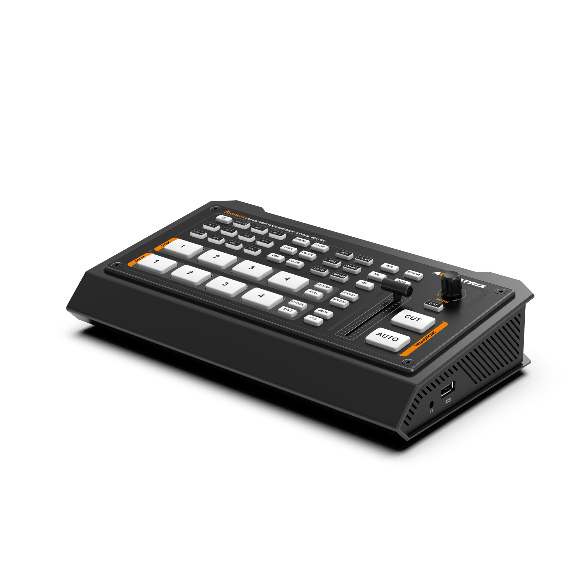 Видеомикшер-стример AVMATRIX Shark S4 компактный 4CH SDI-HDMI USB LAN Видеомикшер-стример AVMATRIX Shark S4 компактный 4CH SDI-HDMI USB LAN