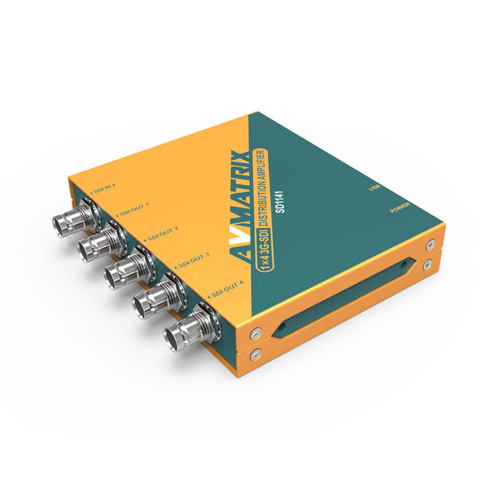 Усилитель-распределитель AVMATRIX SD1141 сигнала 3G-SDI 1х4 Усилитель-распределитель AVMATRIX SD1141 сигнала 3G-SDI 1х4