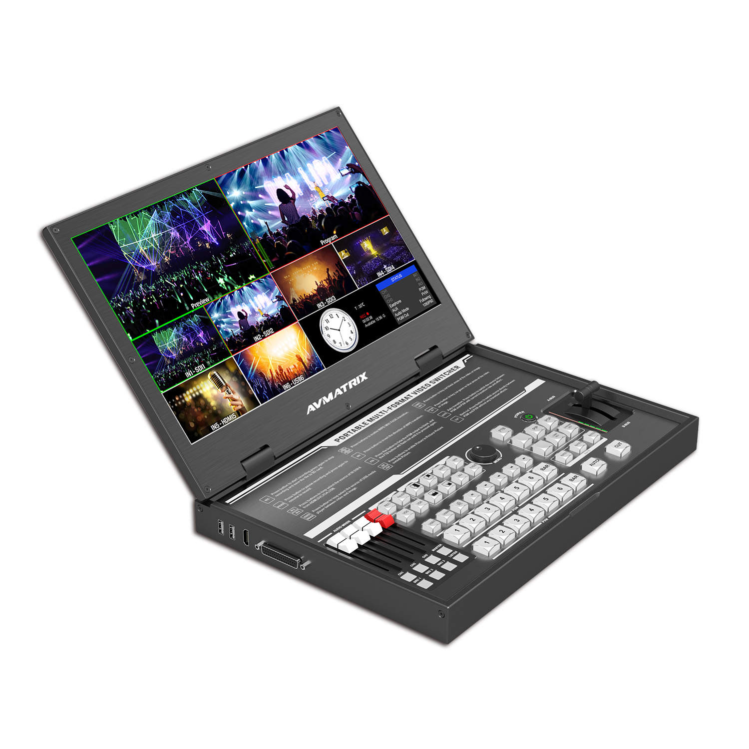 Видеомикшер AVMATRIX PVS0615U портативный 6CH SDI USB Видеомикшер AVMATRIX PVS0615U портативный 6CH SDI USB