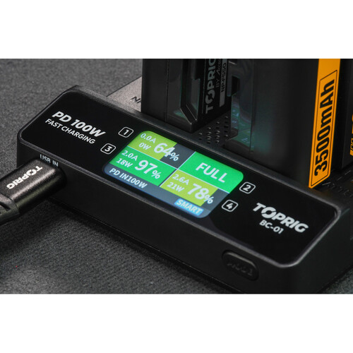 Зарядное устройство Accsoon TOPRIG BC01 4-Bay NP-F Зарядное устройство Accsoon TOPRIG BC01 4-Bay NP-F