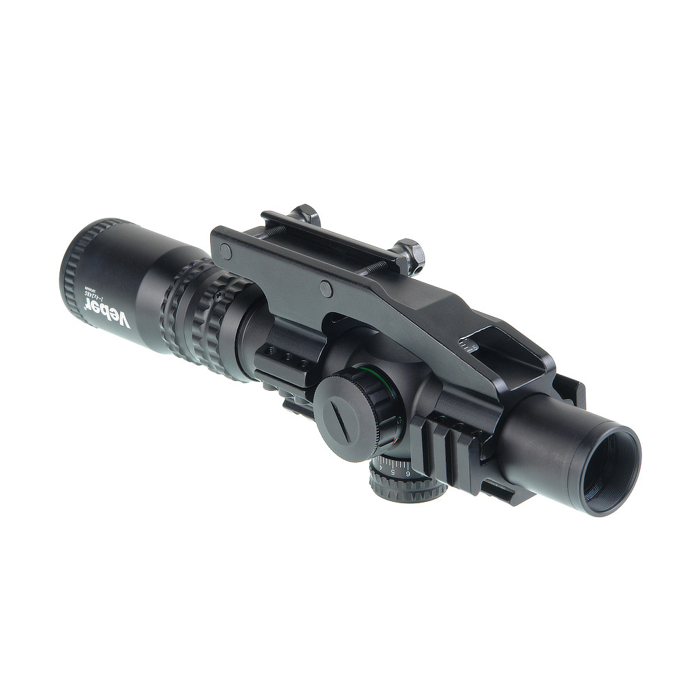 Прицел оптический Veber Black Russian 1-4х24 RG загонник Прицел оптический Veber Black Russian 1-4х24 RG загонник